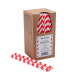 Red and White Striped Paper Straws 8inch