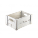 Wooden Crate White Wash Finish 22.8 x 16.5 x 11cm